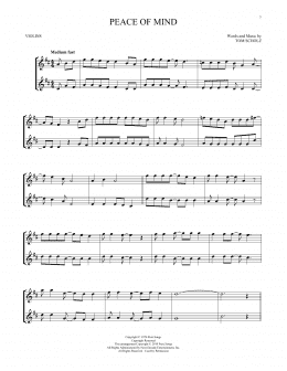 page one of Peace Of Mind (Violin Duet)