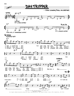 page one of Day Tripper [Jazz version] (Real Book – Melody, Lyrics & Chords)