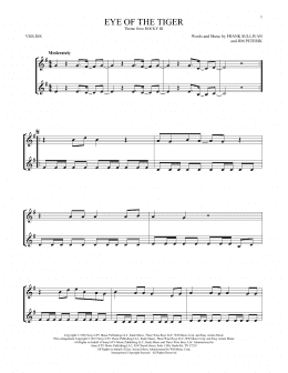 page one of Eye Of The Tiger (Violin Duet)
