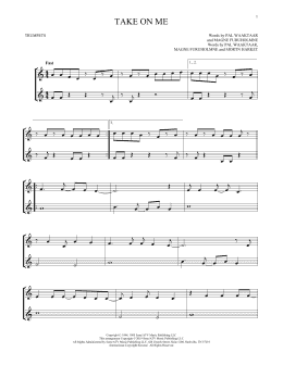 page one of Take On Me (Trumpet Duet)