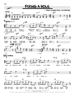 page one of Fixing A Hole [Jazz version] (Real Book – Melody, Lyrics & Chords)