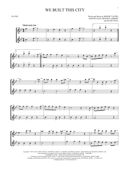 page one of We Built This City (Flute Duet)