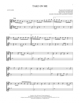 page one of Take On Me (Alto Sax Duet)