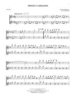 page one of Sweet Caroline (Flute Duet)