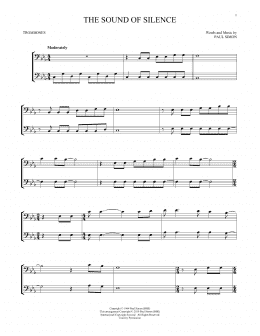page one of The Sound Of Silence (Trombone Duet)