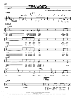 page one of The Word [Jazz version] (Real Book – Melody, Lyrics & Chords)