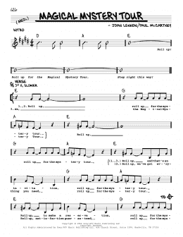 page one of Magical Mystery Tour [Jazz version] (Real Book – Melody, Lyrics & Chords)