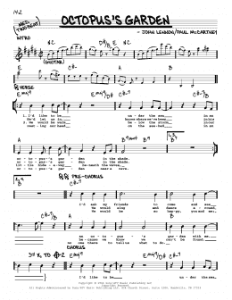 page one of Octopus's Garden [Jazz version] (Real Book – Melody, Lyrics & Chords)
