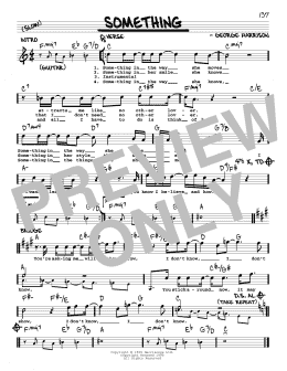 page one of Something [Jazz version] (Real Book – Melody, Lyrics & Chords)