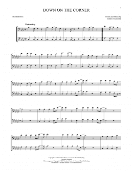 page one of Down On The Corner (Trombone Duet)