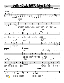 page one of And Your Bird Can Sing [Jazz version] (Real Book – Melody, Lyrics & Chords)