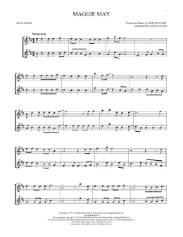 page one of Maggie May (Alto Sax Duet)