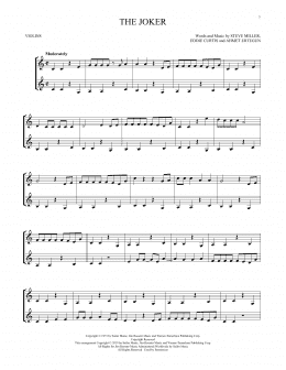 page one of The Joker (Violin Duet)