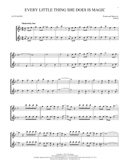 page one of Every Little Thing She Does Is Magic (Alto Sax Duet)