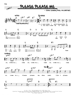 page one of Please Please Me [Jazz version] (Real Book – Melody, Lyrics & Chords)