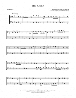 page one of The Joker (Trombone Duet)