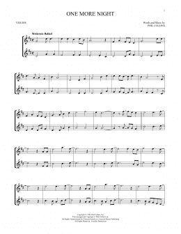 page one of One More Night (Violin Duet)