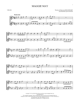 page one of Maggie May (Violin Duet)
