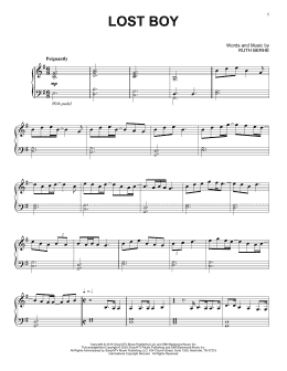 page one of Lost Boy (Piano Solo)