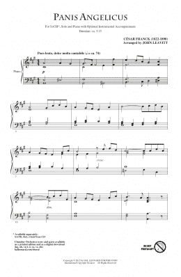 page one of Panis Angelicus (arr. John Leavitt) (SATB Choir)