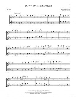 page one of Down On The Corner (Flute Duet)