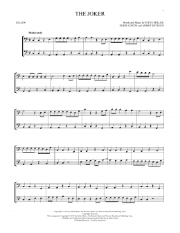 page one of The Joker (Cello Duet)