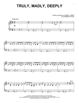 page one of Truly, Madly, Deeply (Piano Solo)