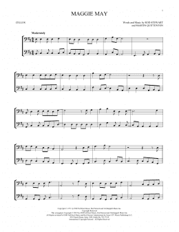 page one of Maggie May (Cello Duet)