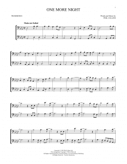 page one of One More Night (Trombone Duet)