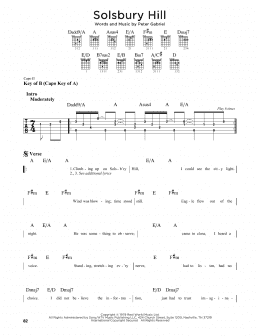 page one of Solsbury Hill (Guitar Lead Sheet)