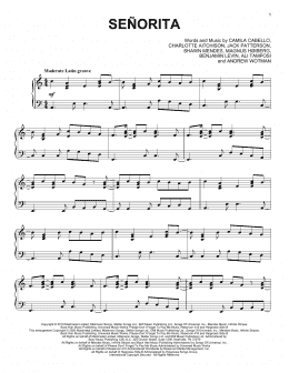 page one of Señorita (Piano Solo)