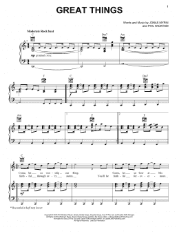page one of Great Things (Piano, Vocal & Guitar Chords (Right-Hand Melody))