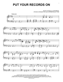 page one of Put Your Records On (Piano Solo)