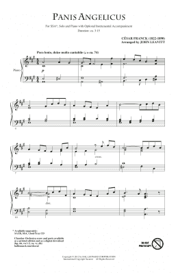 page one of Panis Angelicus (arr. John Leavitt) (SSA Choir)