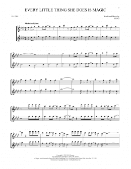 page one of Every Little Thing She Does Is Magic (Flute Duet)