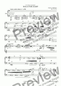 page one of SOLO FOR HARP op19