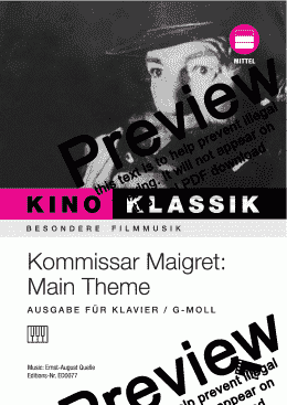 page one of Kommissar Maigret: Main Theme