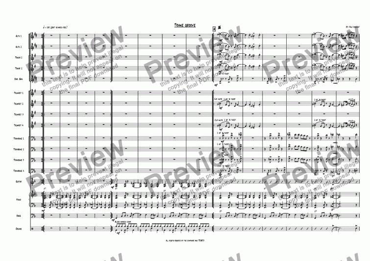 page one of Trane groove