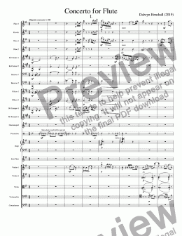 page one of Flute Concerto - 1st Movemement