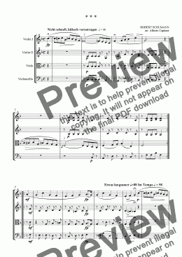 page one of Album für die Jugend - op. 68 - * * * - arr. for String quartet