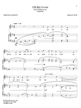 page one of Oh Fair To See (Piano & Vocal)