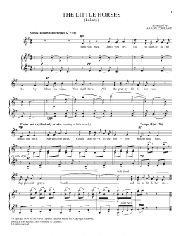 page one of The Little Horses (Piano & Vocal)
