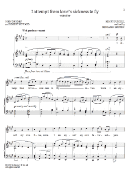 page one of I Attempt From Love's Sickness To Fly (Piano & Vocal)