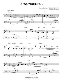 page one of 'S Wonderful [Jazz version] (arr. Brent Edstrom) (Piano Solo)