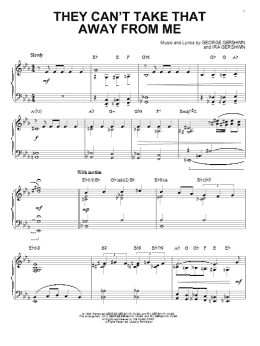 page one of They Can't Take That Away From Me [Jazz version] (arr. Brent Edstrom) (Piano Solo)