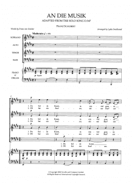 page one of An Die Musik (arr. Lydia Smallwood) (SATB Choir)