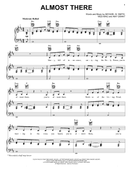 page one of Almost There (Piano, Vocal & Guitar Chords (Right-Hand Melody))