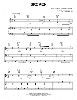 page one of Broken (Piano, Vocal & Guitar Chords (Right-Hand Melody))