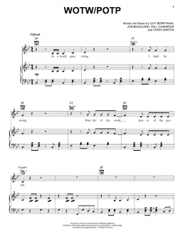 page one of WOTW / POTP (Piano, Vocal & Guitar Chords (Right-Hand Melody))