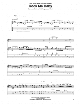 page one of Rock Me Baby (Guitar Tab)